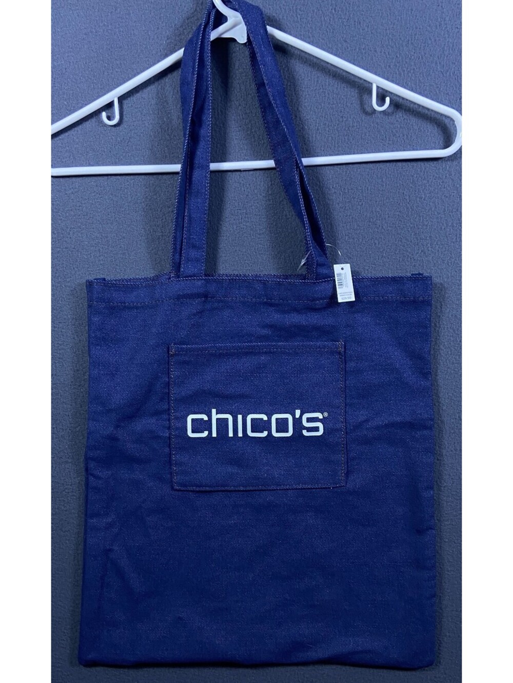 NEW Denim Chico’s Medium Tote Shopping Bag Jean Chicos 15"x 14" New With Tag NWT